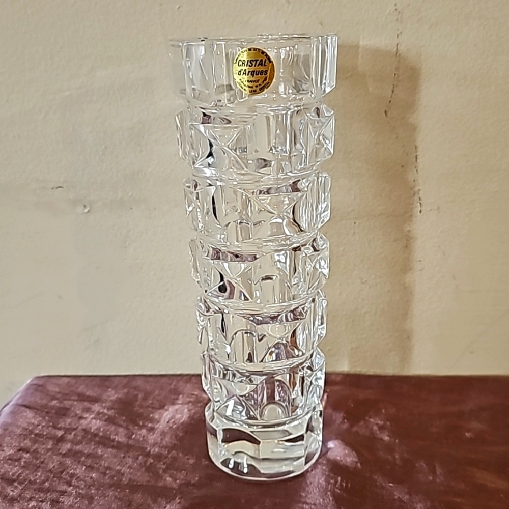 Cristal D'Arques Durand Ancenis Flower Vase 8"